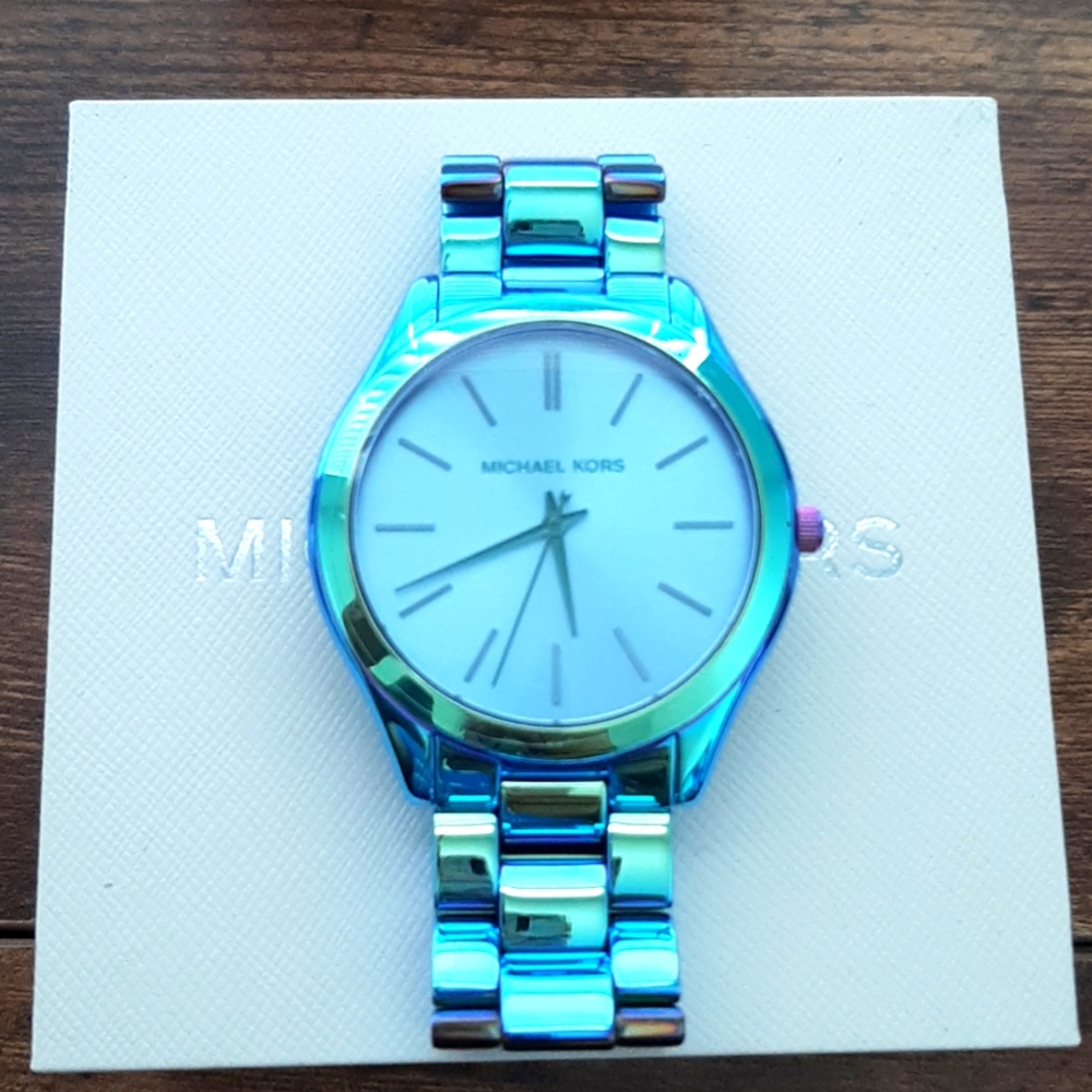 Blue IRIDESCENT designer watch